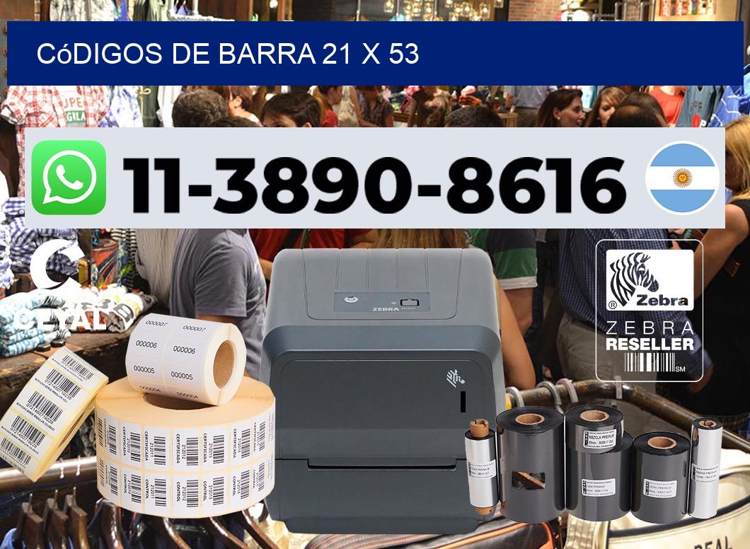 códigos de barra 21 x 53