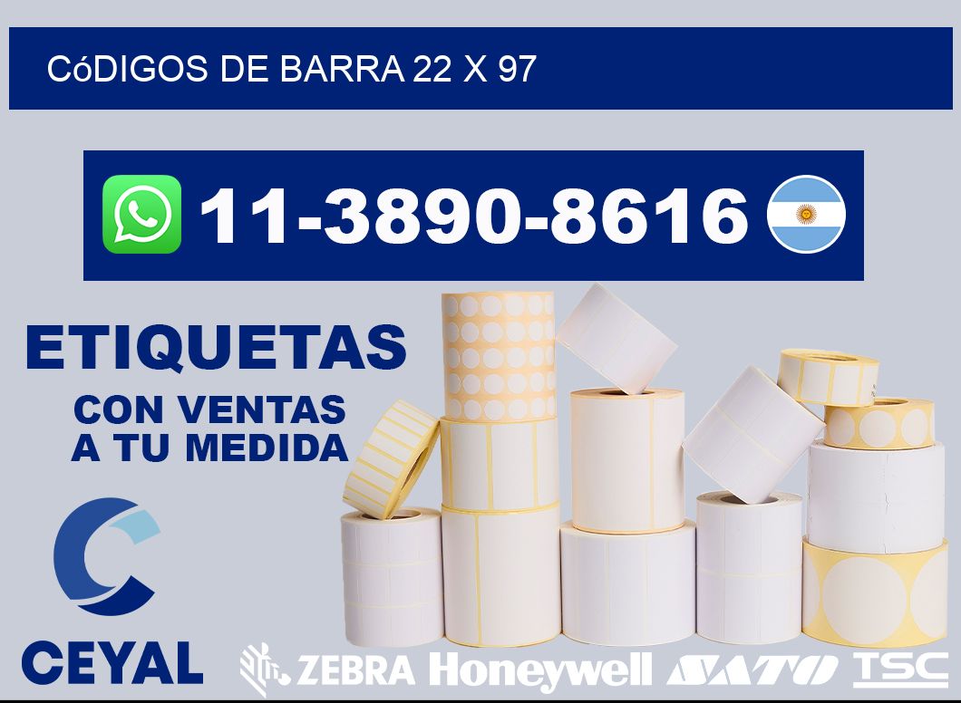 códigos de barra 22 x 97