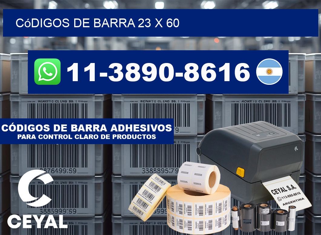 códigos de barra 23 x 60