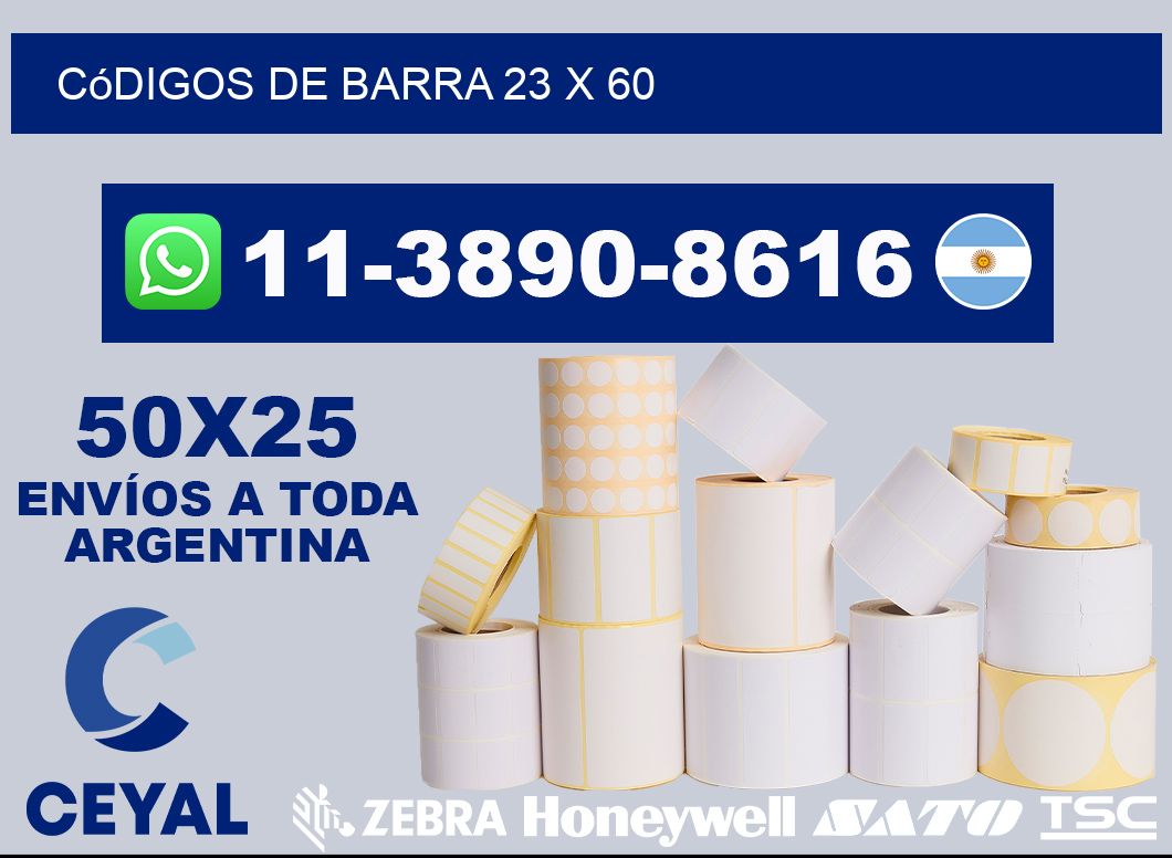 códigos de barra 23 x 60