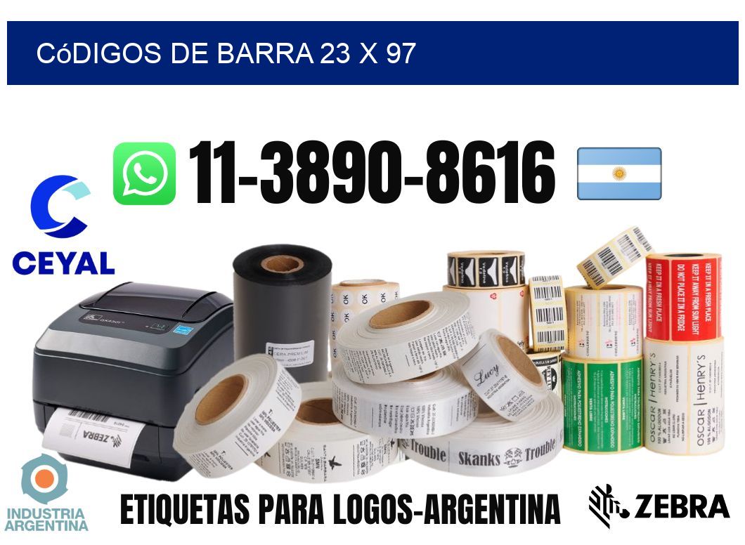 códigos de barra 23 x 97