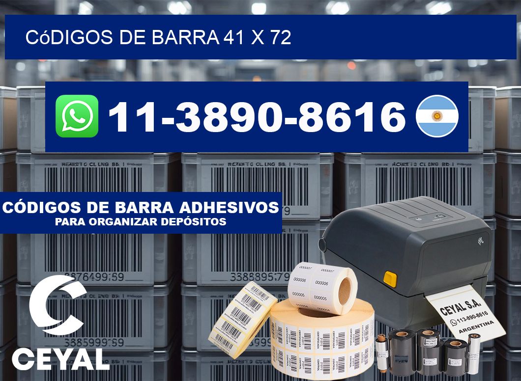 códigos de barra 41 x 72