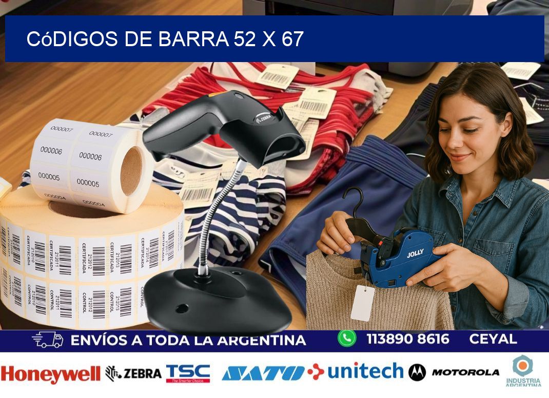 códigos de barra 52 x 67