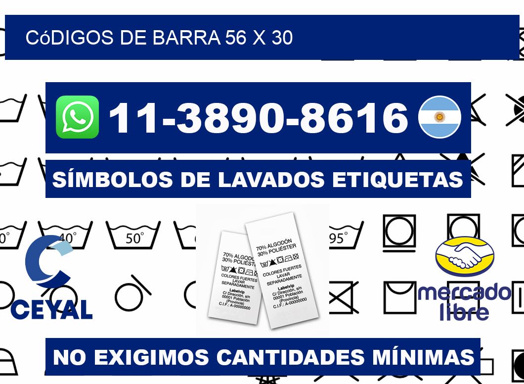 códigos de barra 56 x 30