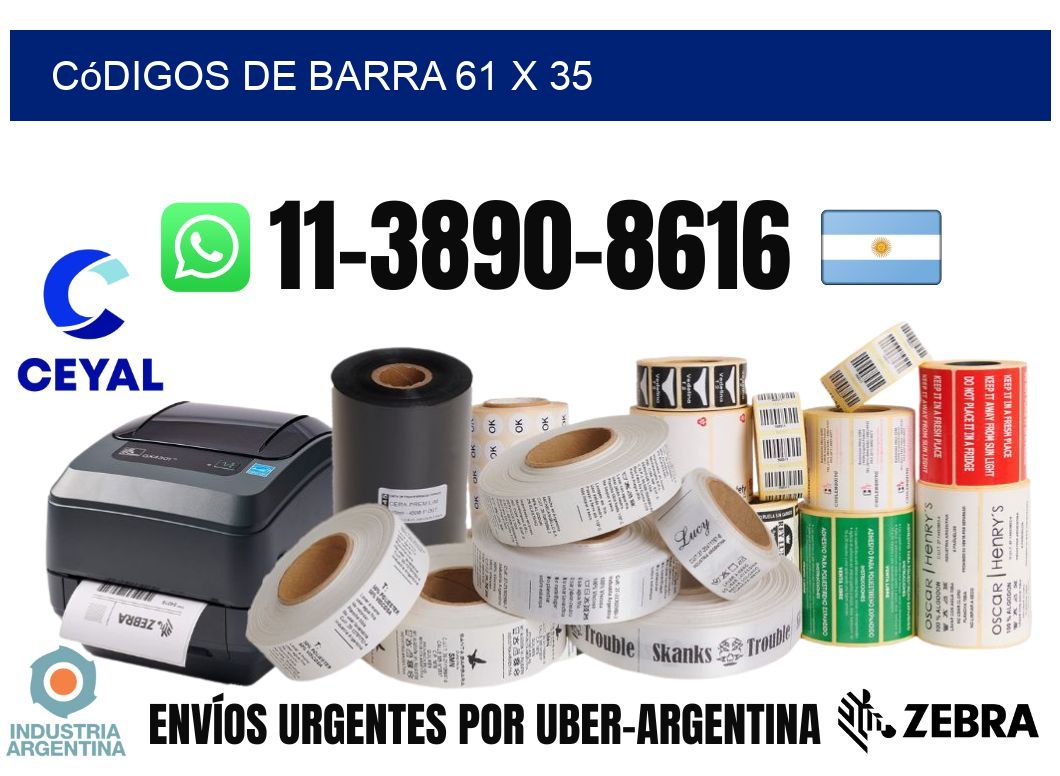 códigos de barra 61 x 35