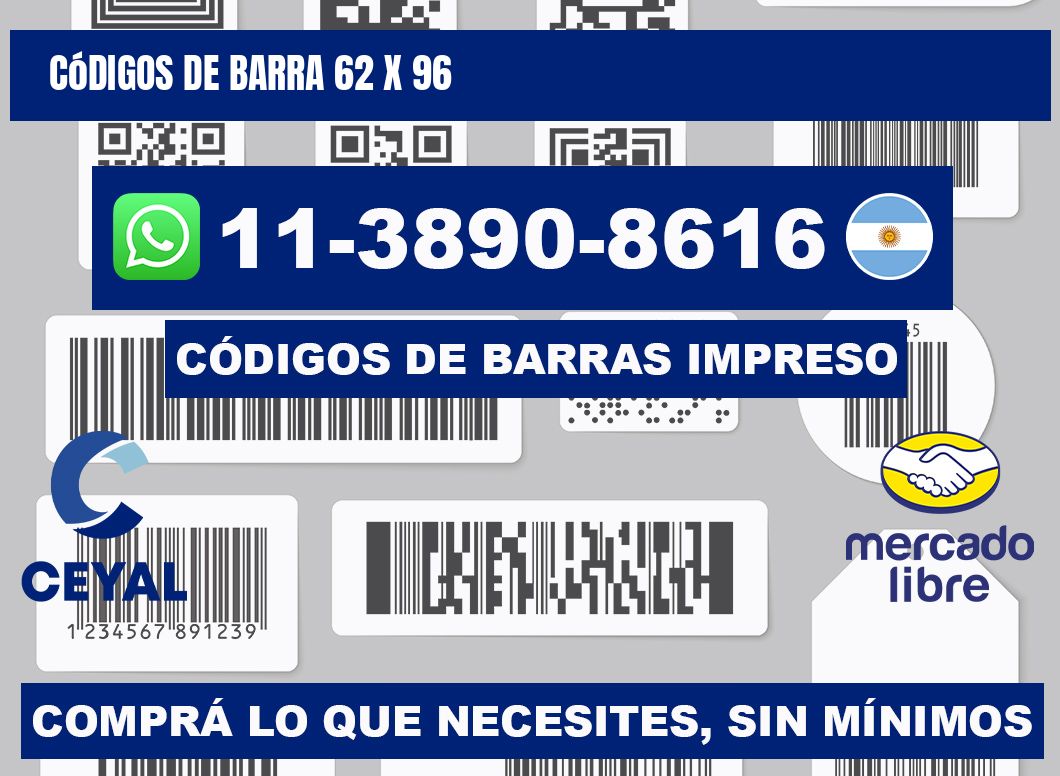 códigos de barra 62 x 96