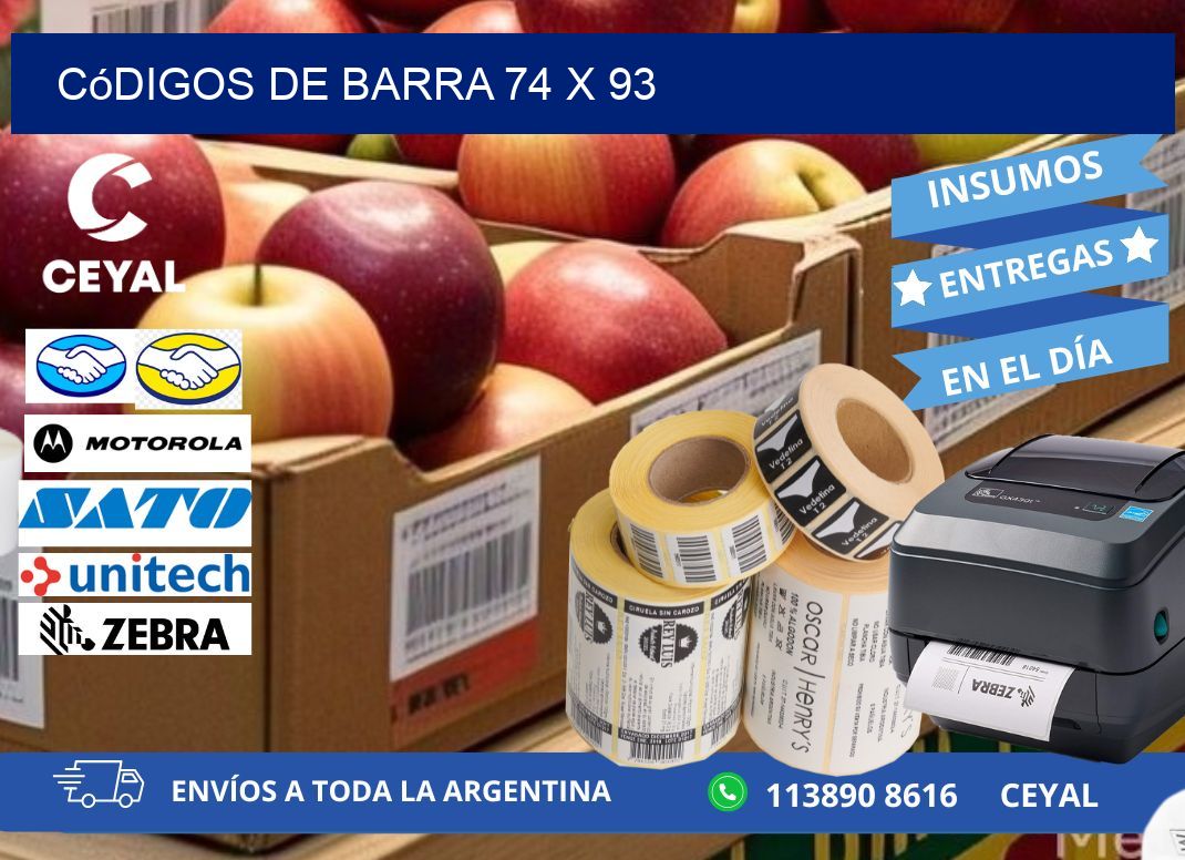 códigos de barra 74 x 93