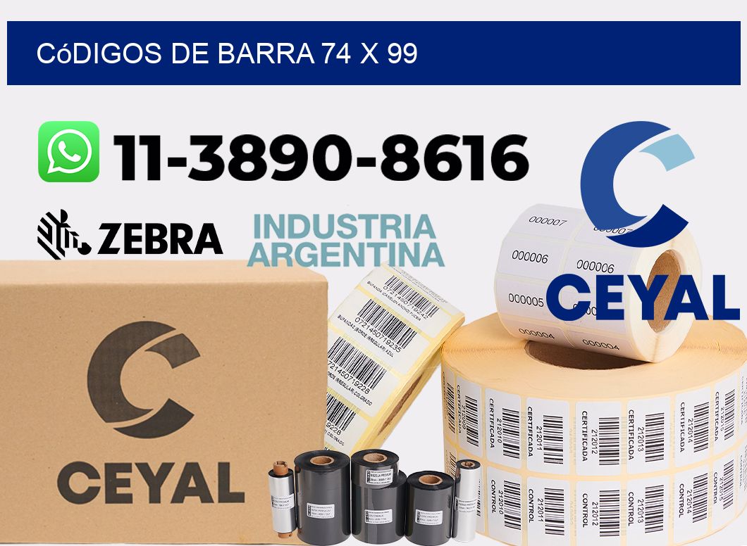 códigos de barra 74 x 99