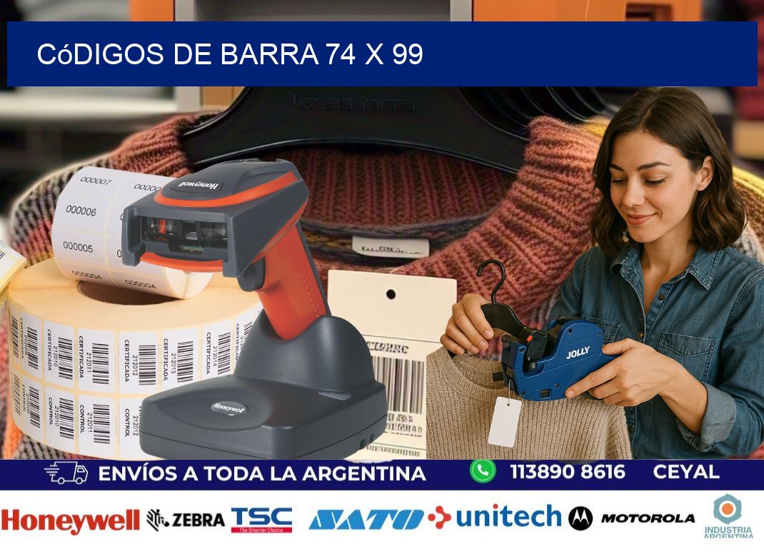 códigos de barra 74 x 99