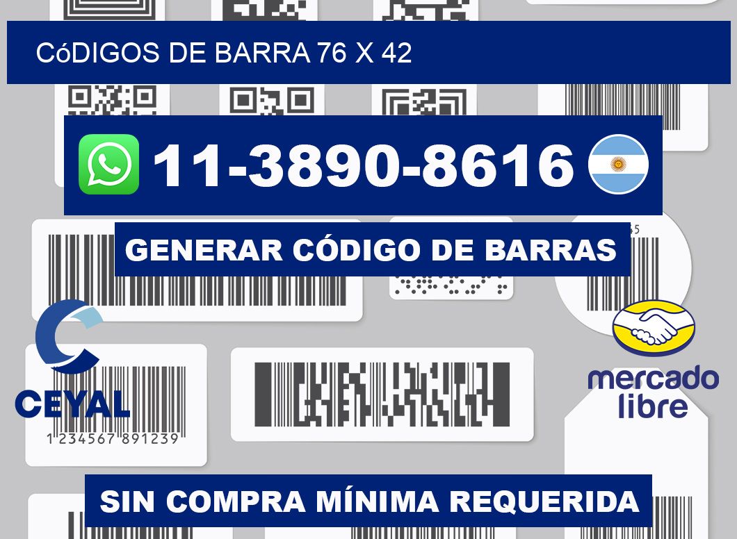 códigos de barra 76 x 42