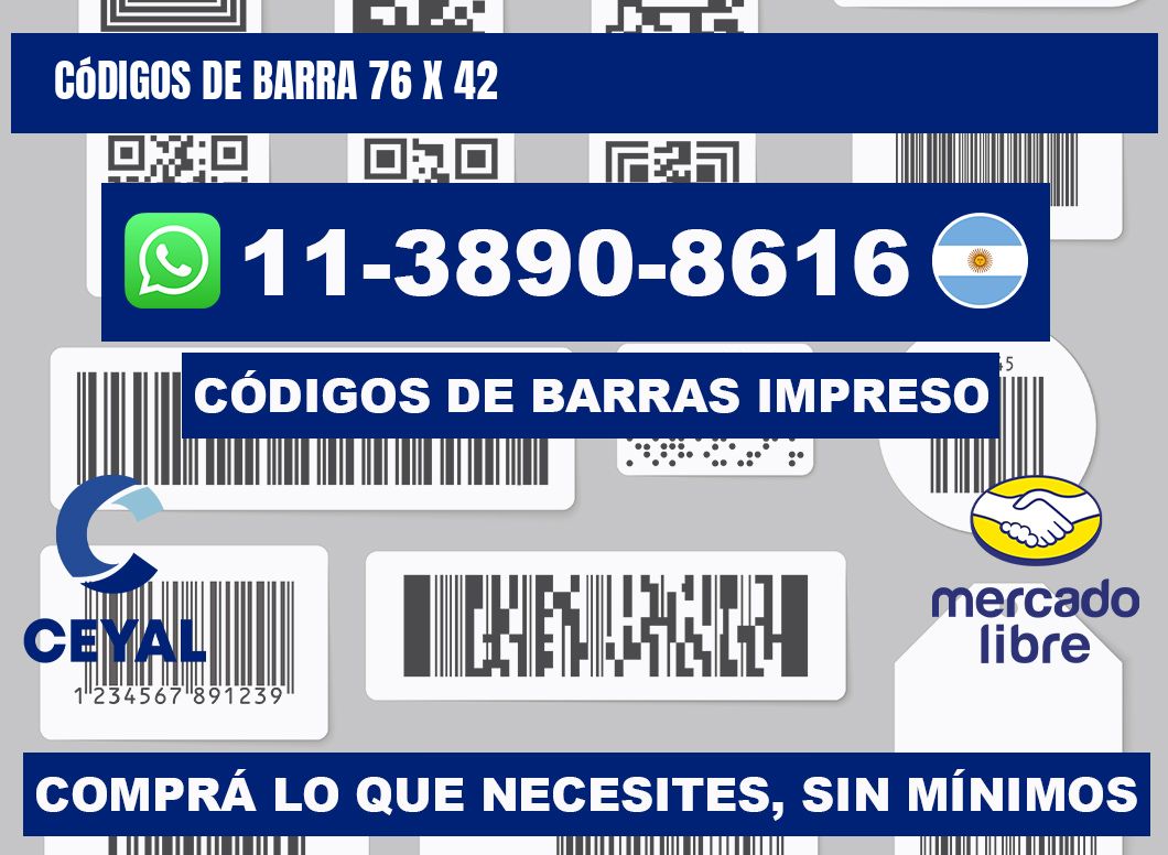 códigos de barra 76 x 42