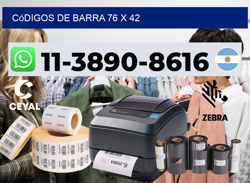 códigos de barra 76 x 42