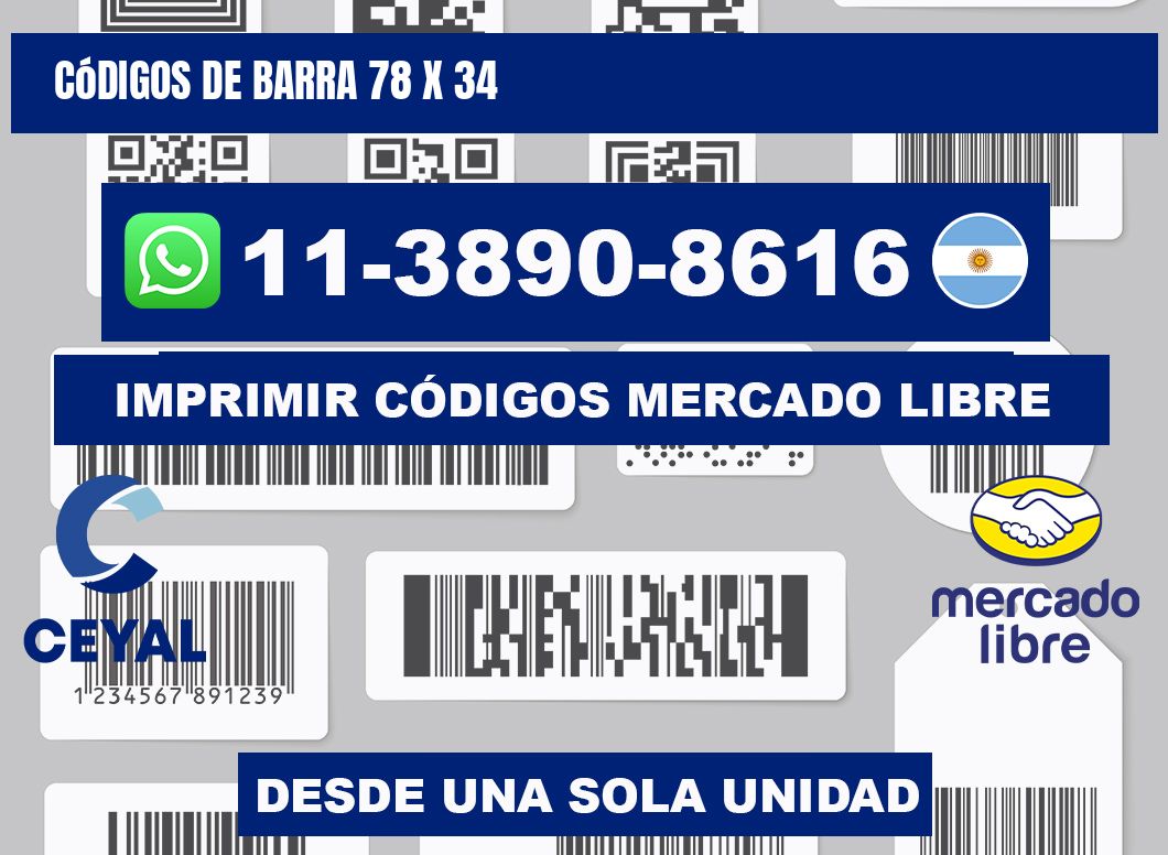 códigos de barra 78 x 34