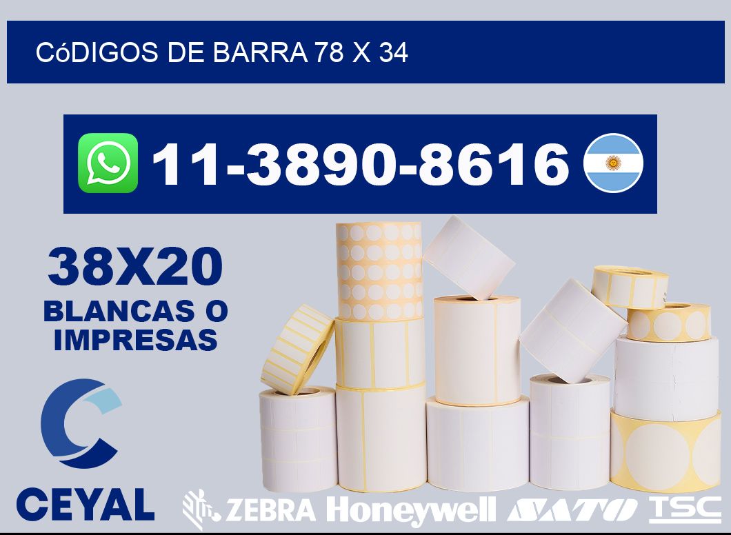 códigos de barra 78 x 34
