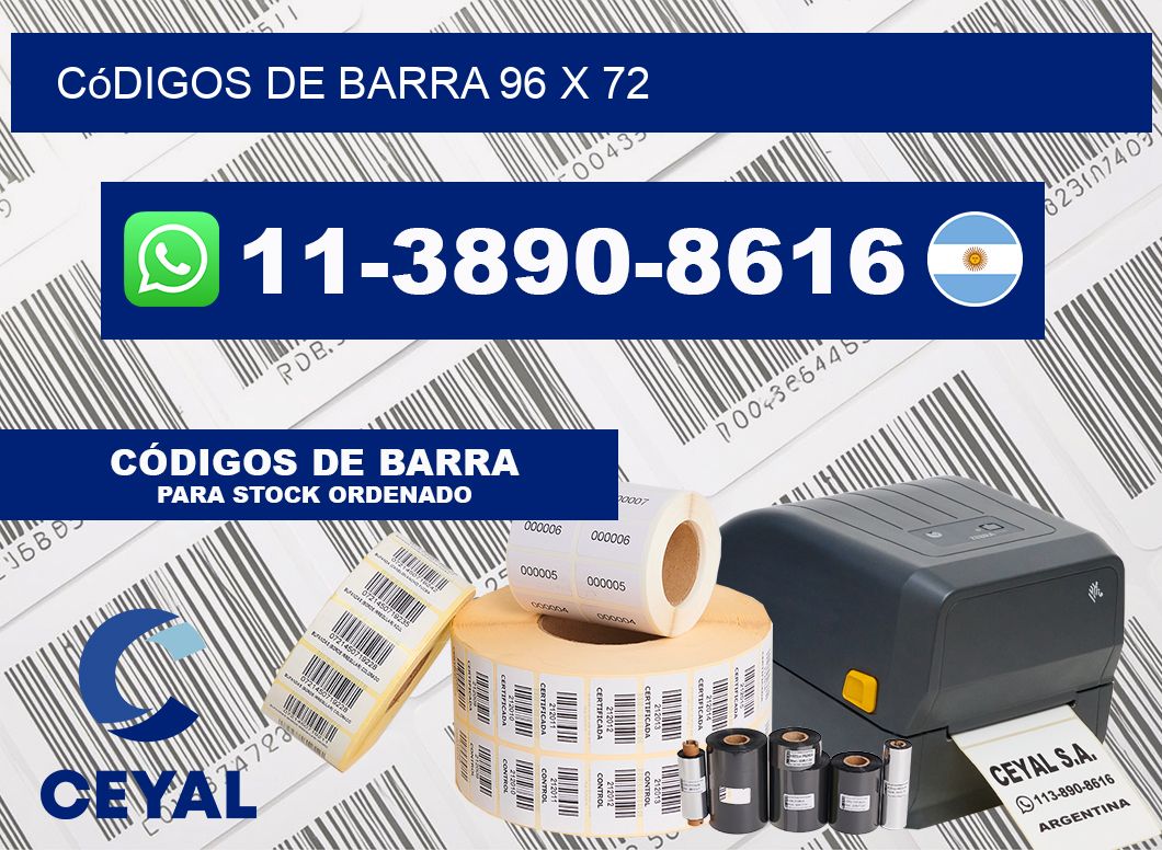 códigos de barra 96 x 72