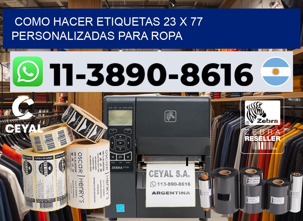 como hacer etiquetas 23 x 77 personalizadas para ropa