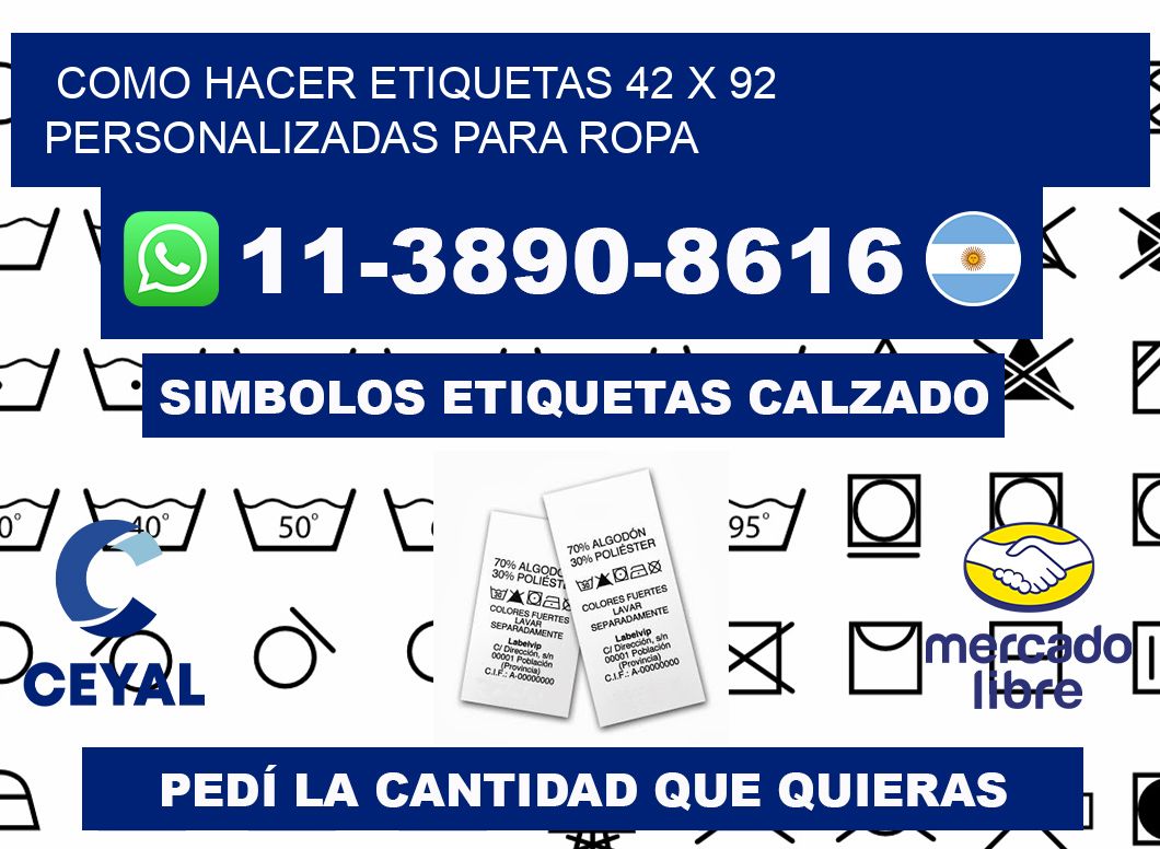 como hacer etiquetas 42 x 92 personalizadas para ropa