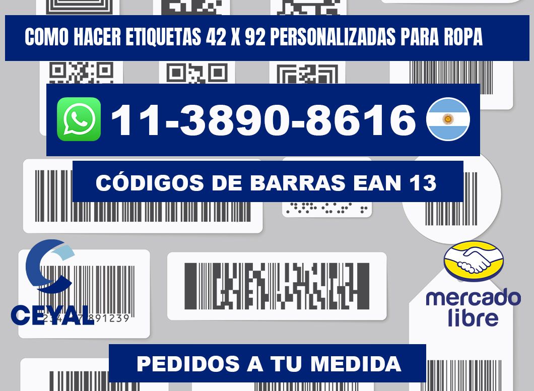como hacer etiquetas 42 x 92 personalizadas para ropa