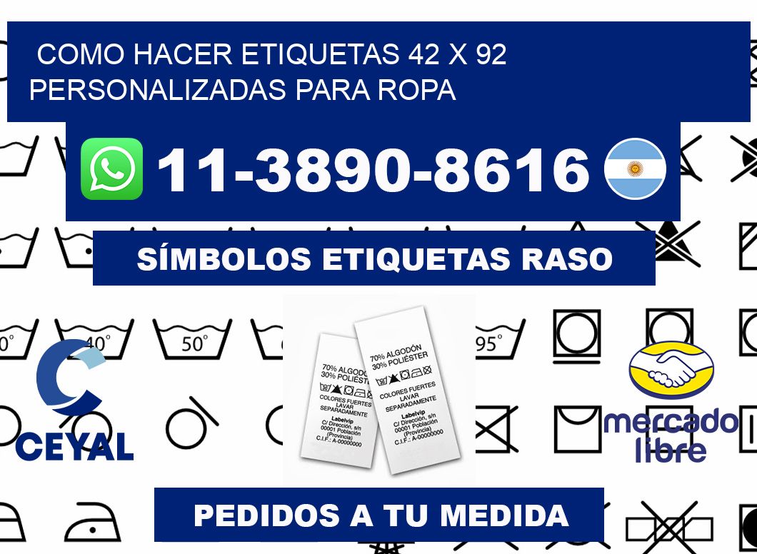 como hacer etiquetas 42 x 92 personalizadas para ropa