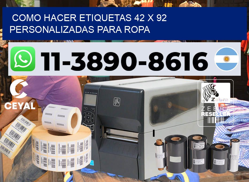 como hacer etiquetas 42 x 92 personalizadas para ropa