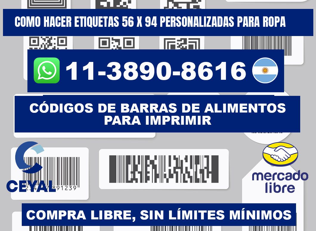 como hacer etiquetas 56 x 94 personalizadas para ropa
