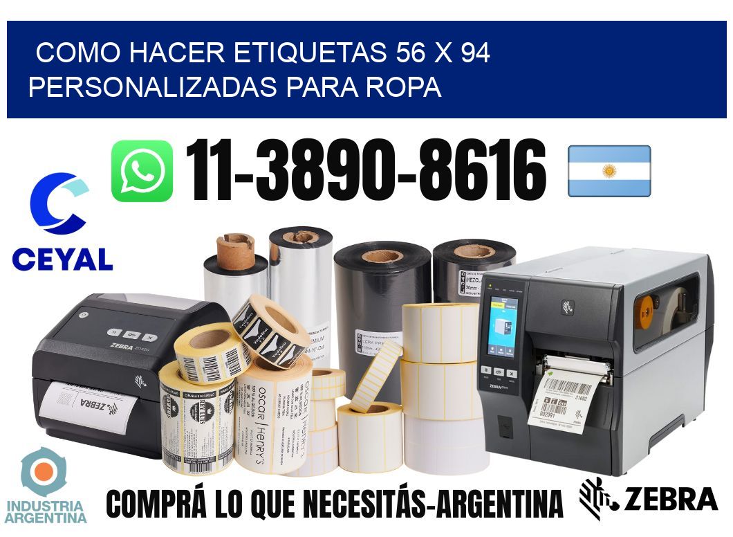 como hacer etiquetas 56 x 94 personalizadas para ropa