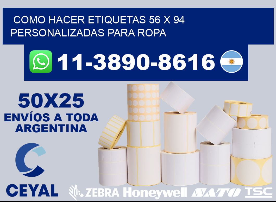 como hacer etiquetas 56 x 94 personalizadas para ropa