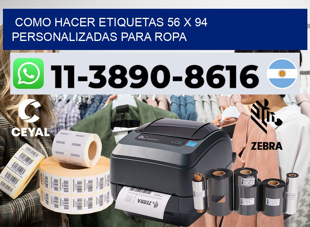 como hacer etiquetas 56 x 94 personalizadas para ropa