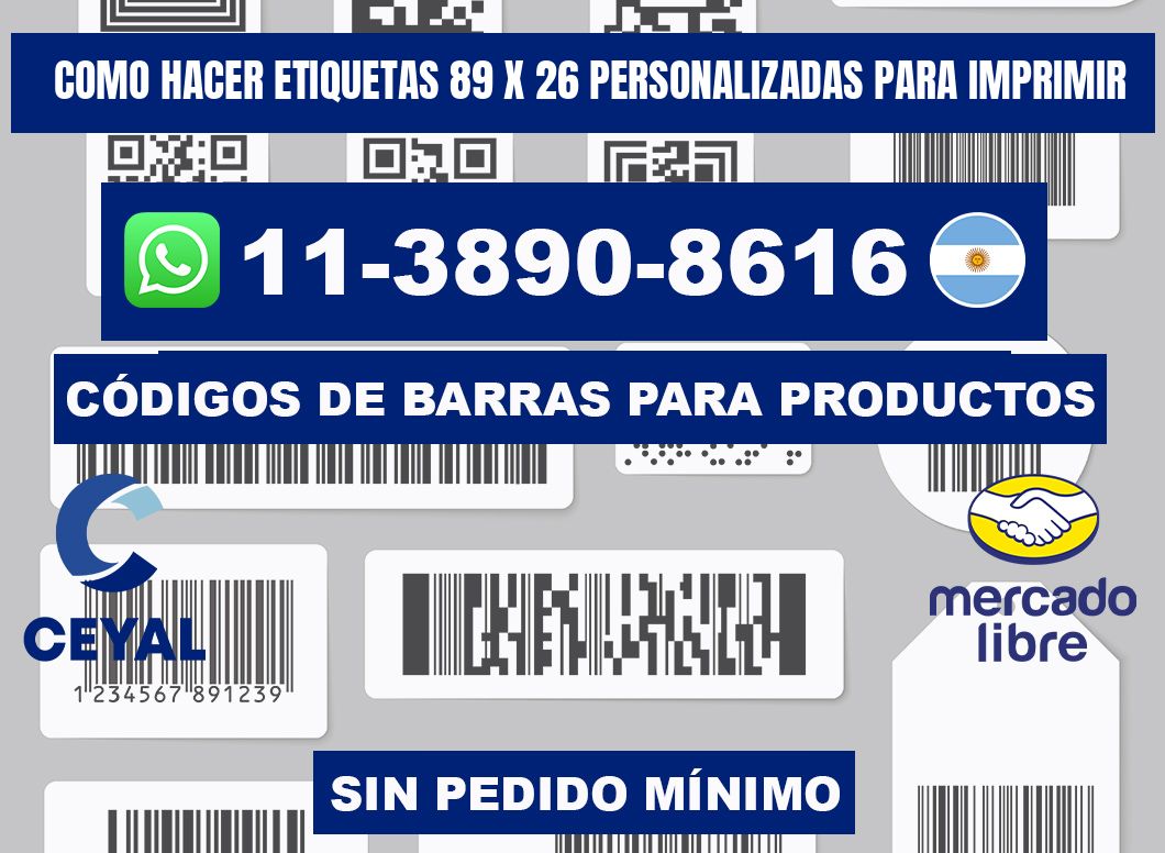 como hacer etiquetas 89 x 26 personalizadas para imprimir