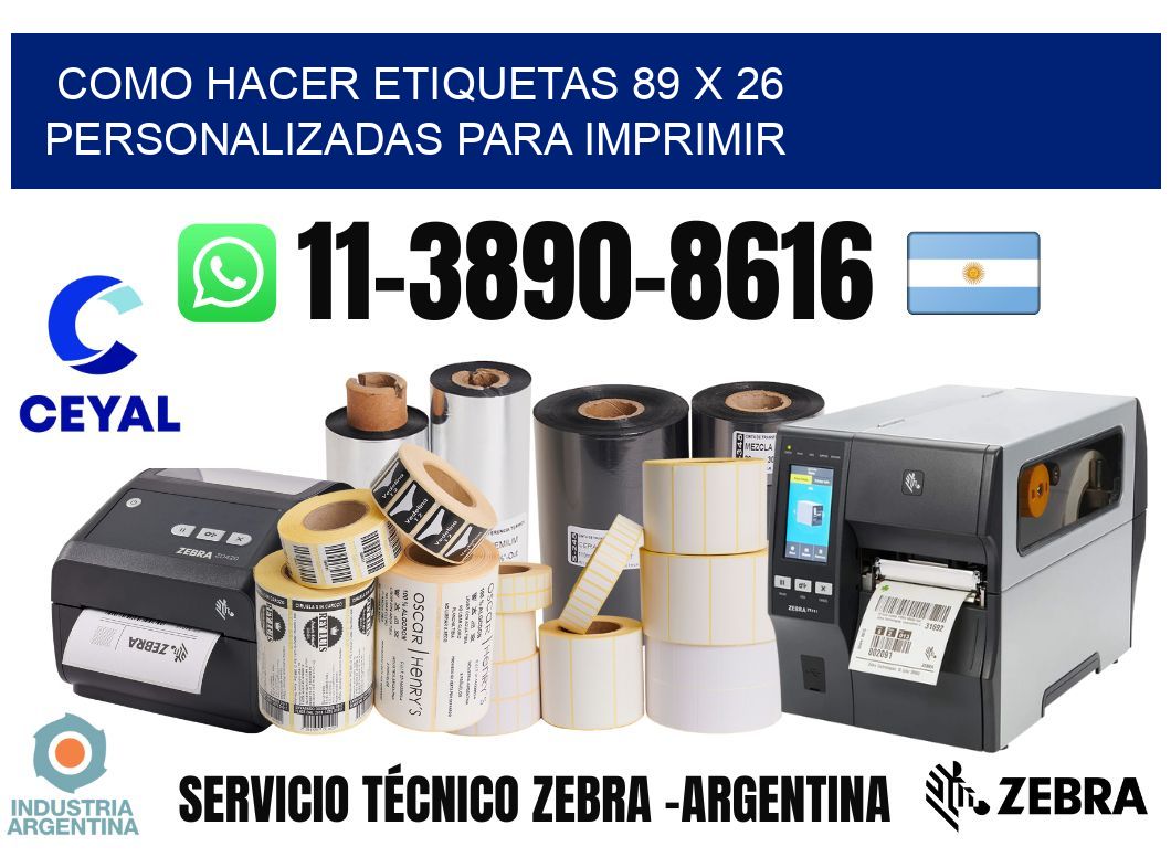 como hacer etiquetas 89 x 26 personalizadas para imprimir