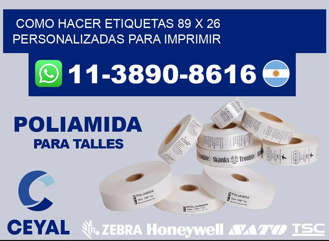 como hacer etiquetas 89 x 26 personalizadas para imprimir