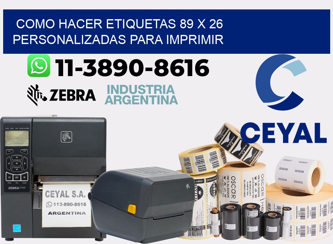 como hacer etiquetas 89 x 26 personalizadas para imprimir