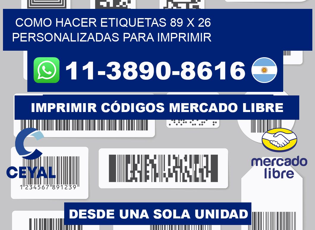 como hacer etiquetas 89 x 26 personalizadas para imprimir