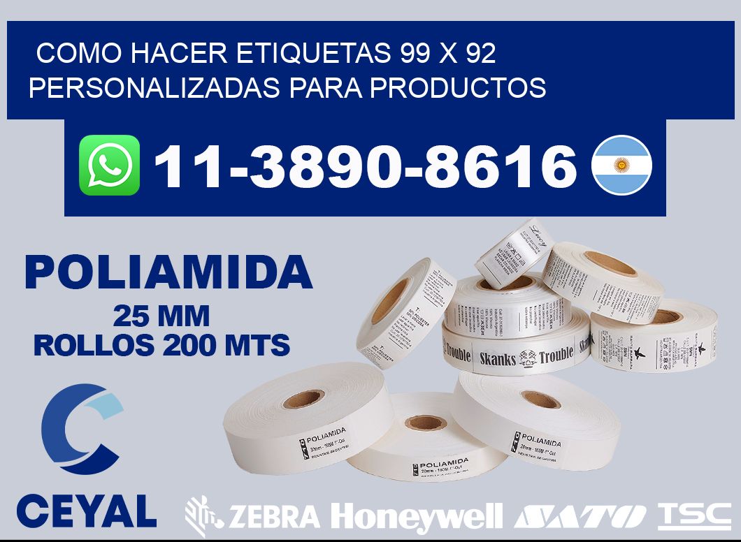 como hacer etiquetas 99 x 92 personalizadas para productos