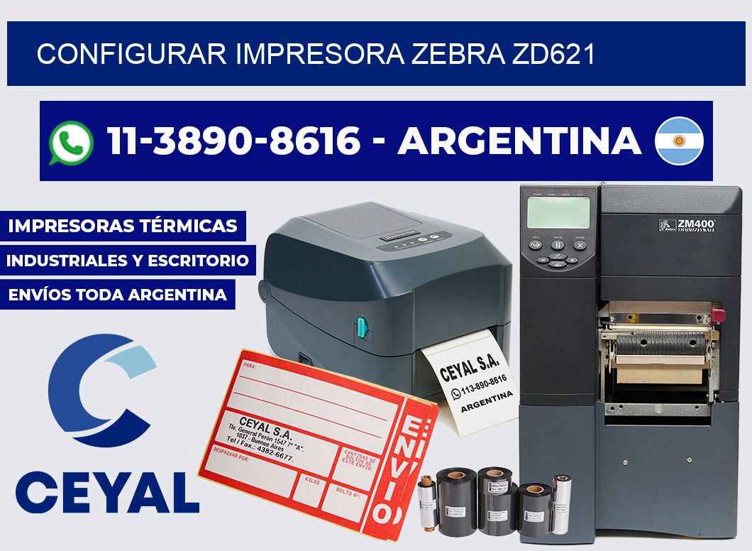 configurar impresora Zebra ZD621