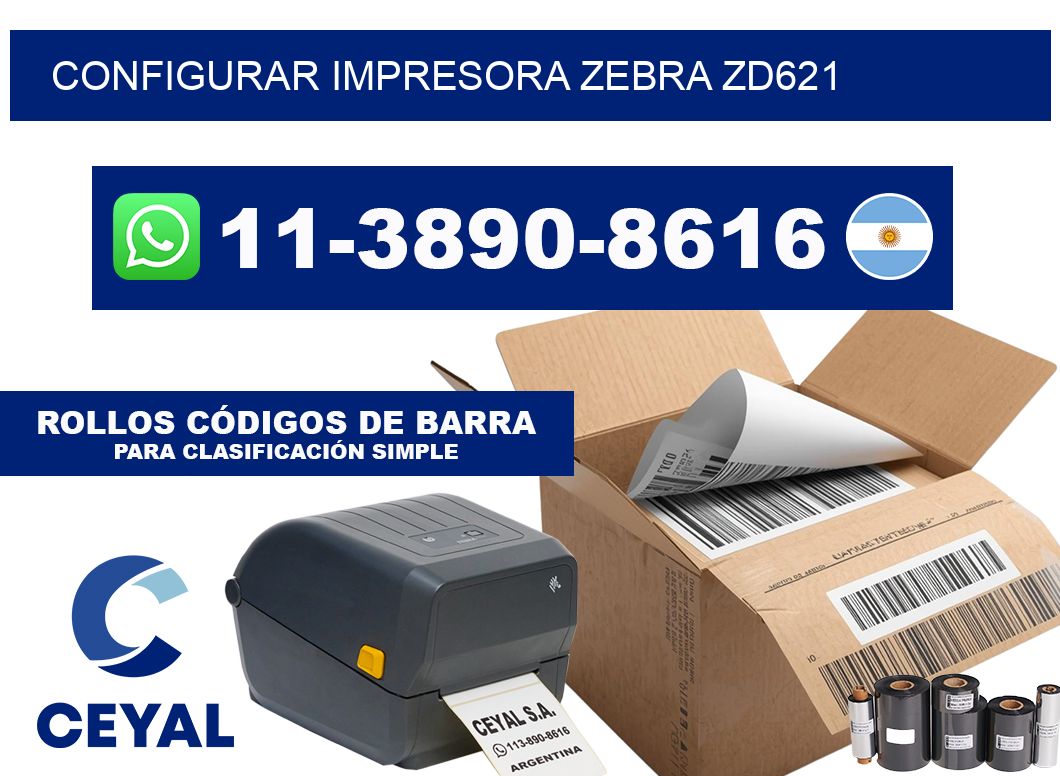 configurar impresora Zebra ZD621