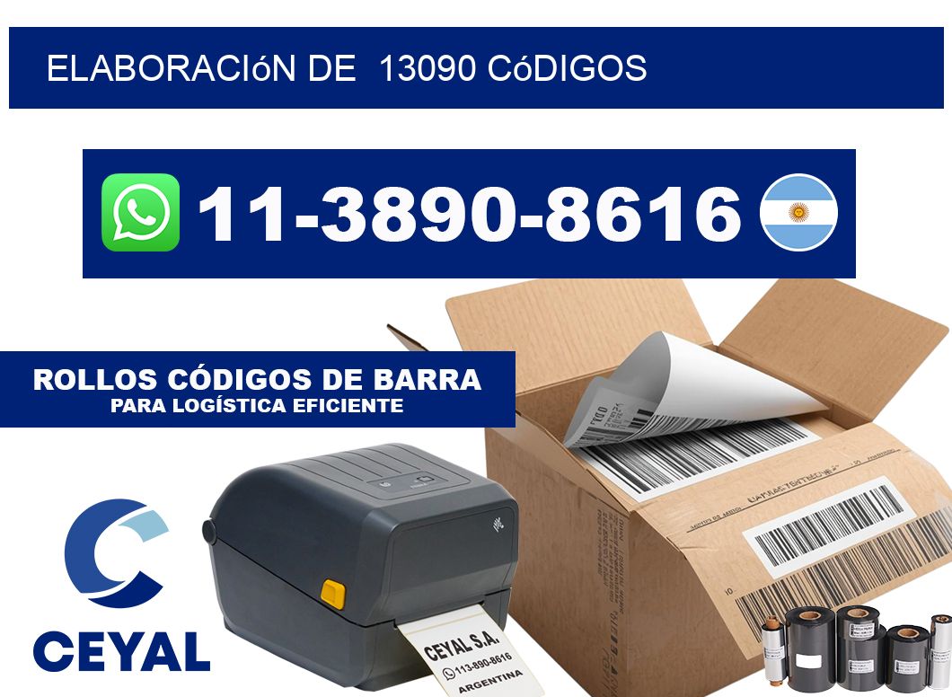 elaboración de  13090 códigos