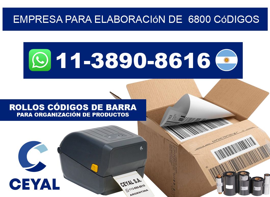 empresa para elaboración de  6800 códigos