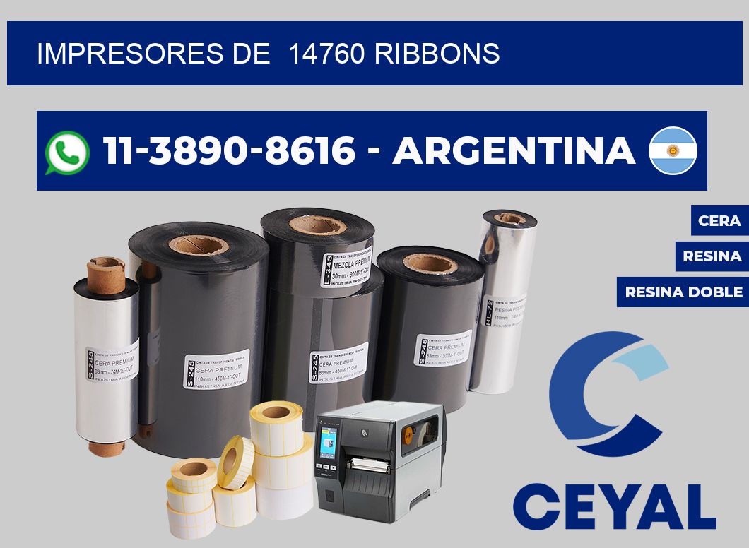 impresores de  14760 ribbons