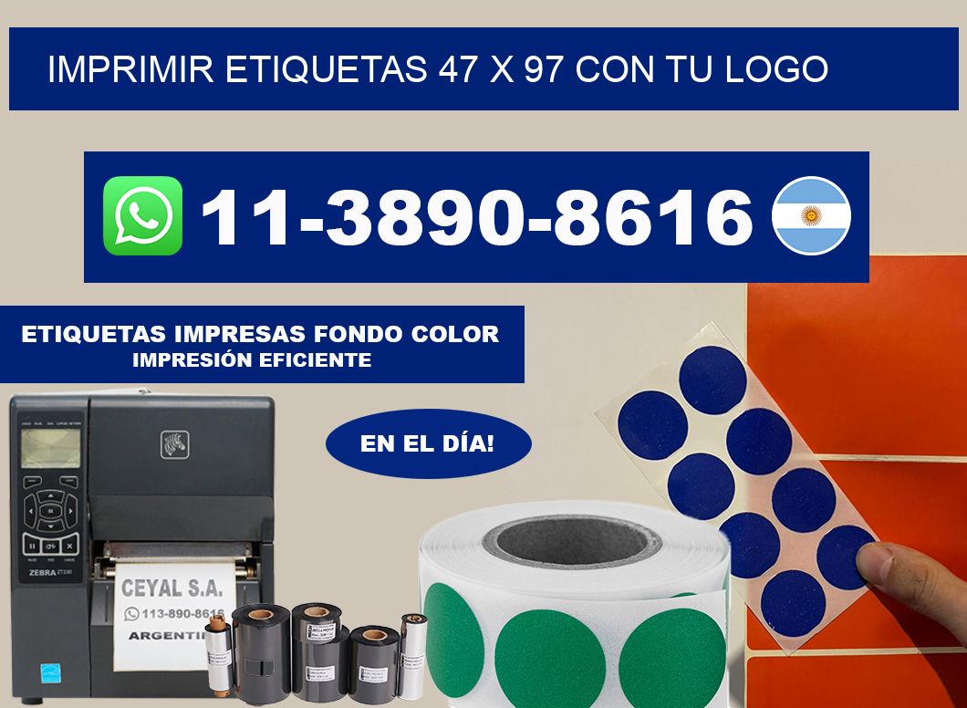 imprimir etiquetas 47 x 97 con tu logo