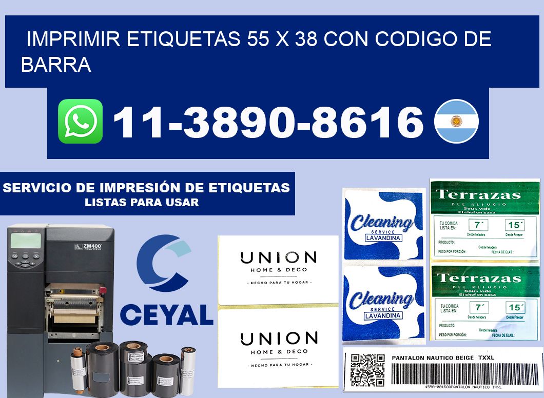 imprimir etiquetas 55 x 38 con codigo de barra