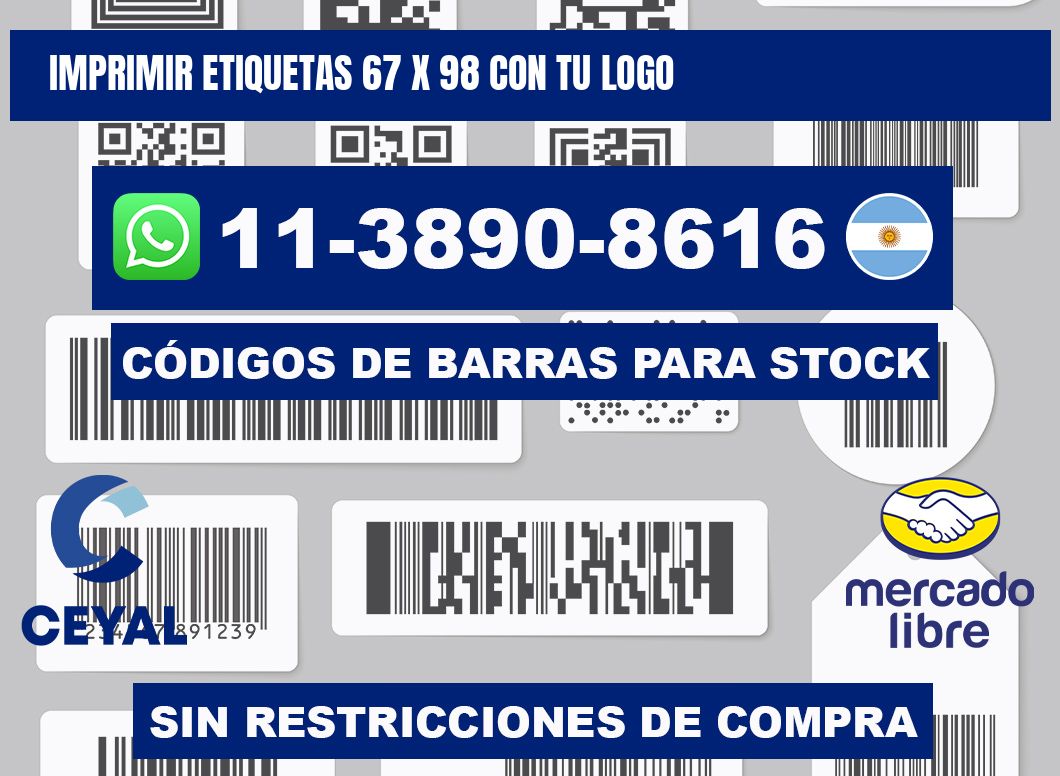 imprimir etiquetas 67 x 98 con tu logo