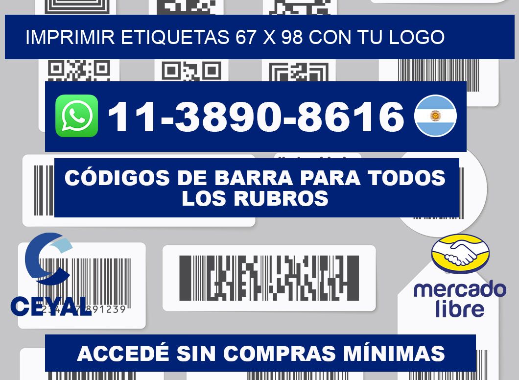 imprimir etiquetas 67 x 98 con tu logo