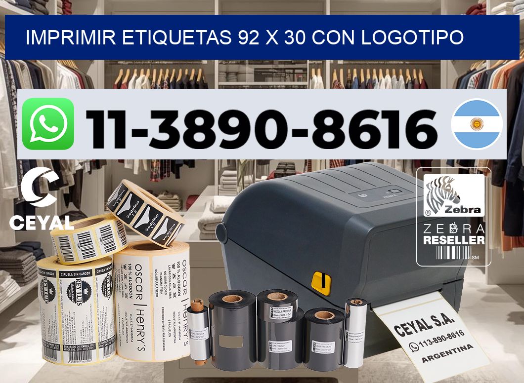 imprimir etiquetas 92 x 30 con logotipo