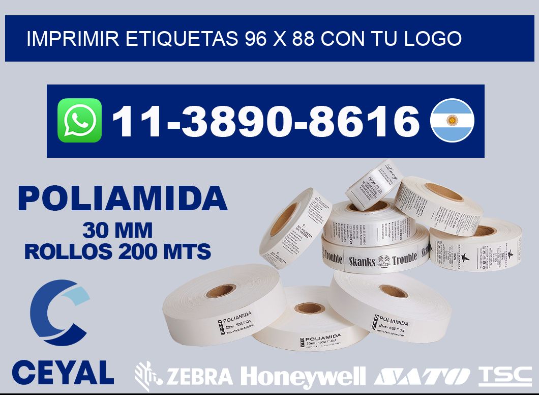 imprimir etiquetas 96 x 88 con tu logo