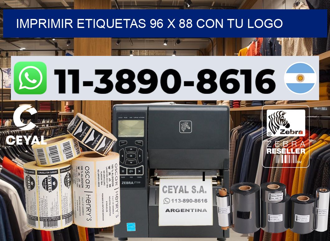 imprimir etiquetas 96 x 88 con tu logo