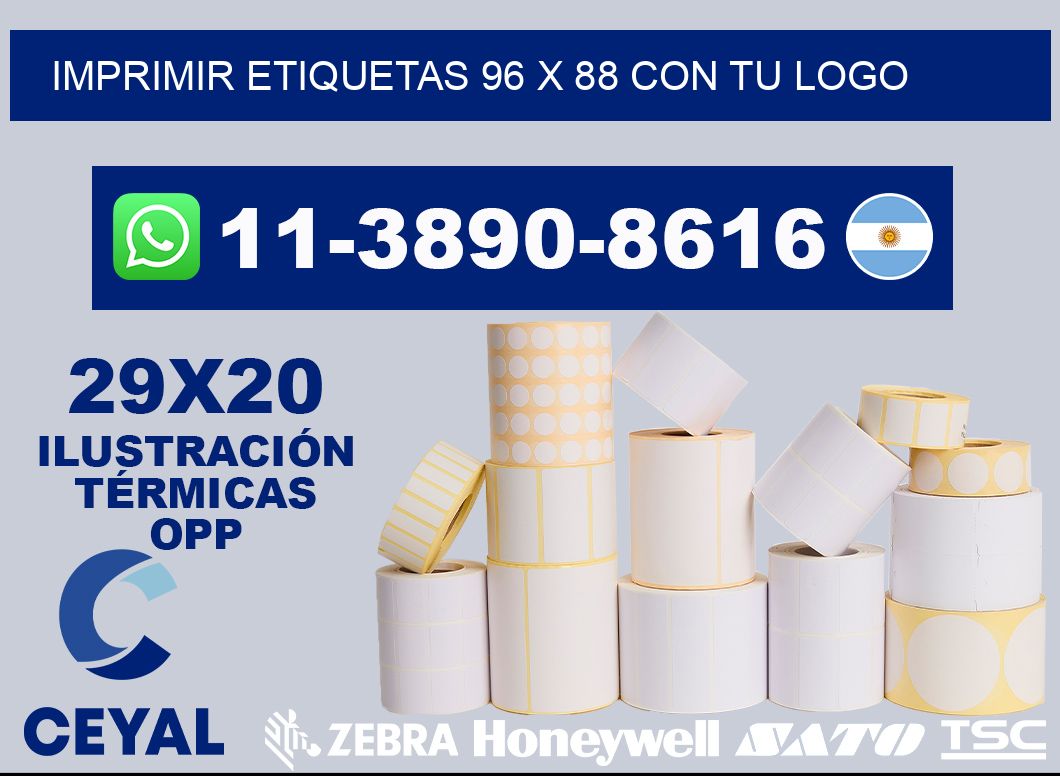 imprimir etiquetas 96 x 88 con tu logo