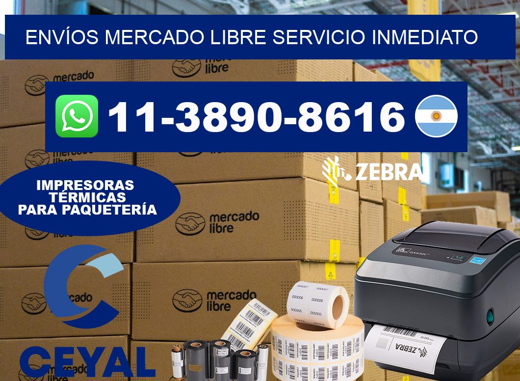 ENVÍOS MERCADO LIBRE Servicio inmediato
