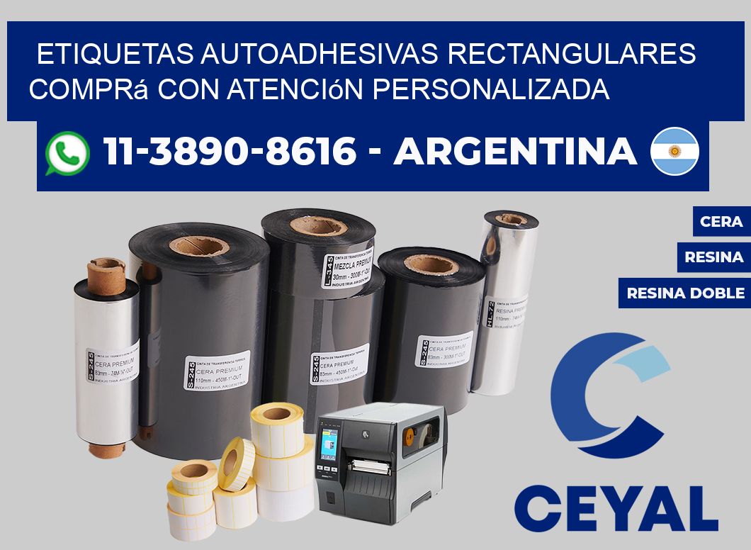 ETIQUETAS AUTOADHESIVAS RECTANGULARES Comprá con atención personalizada