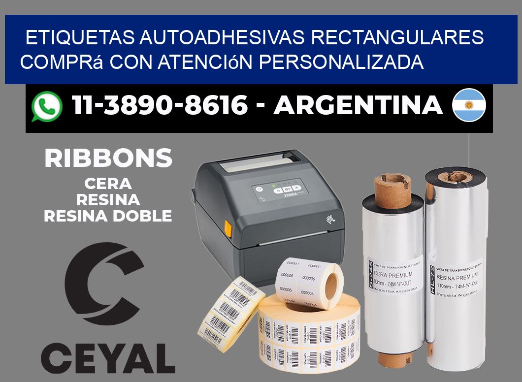 ETIQUETAS AUTOADHESIVAS RECTANGULARES Comprá con atención personalizada
